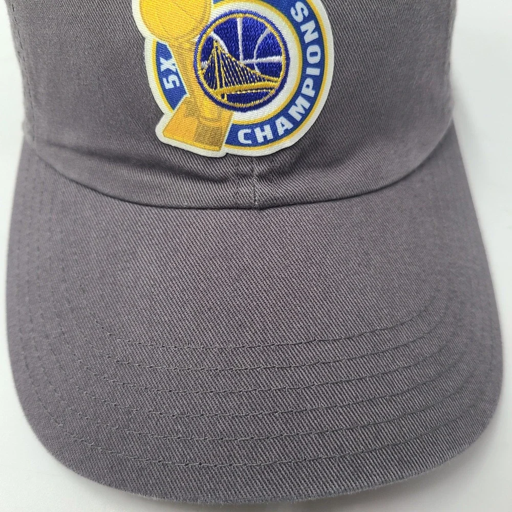 Youth Golden State Warriors Hat Strapback Adidas Gray NBA 2017 Champions 5x Logo